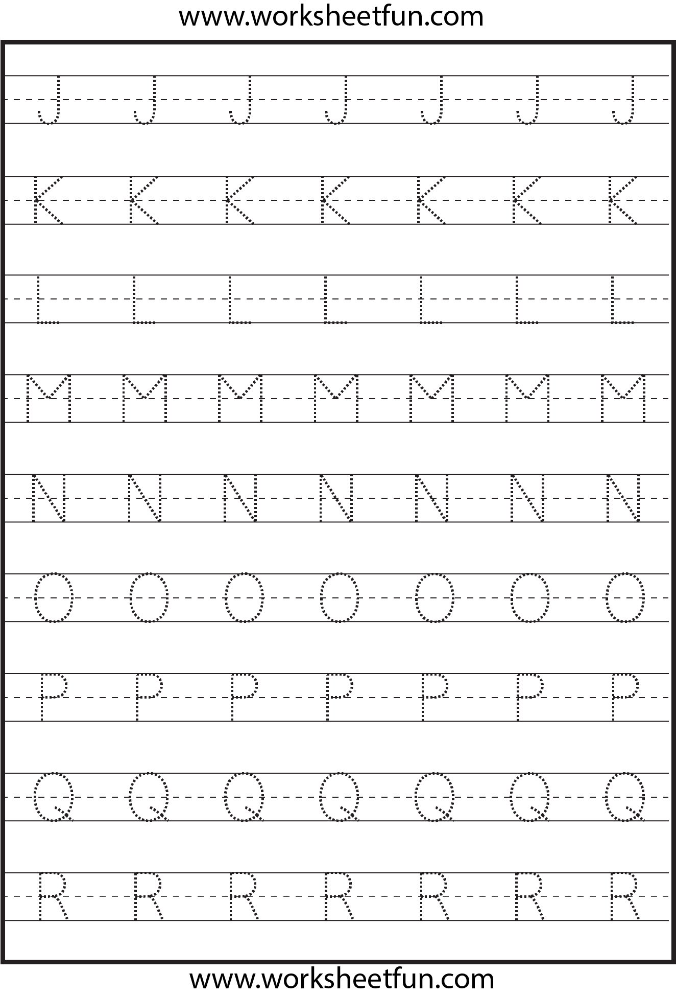 Funlettertracingj R Coloring Bookabet Writing Worksheet