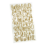 Glitter Cursive Alphabet Letter Stickers, 1 Inch, 50 Count, Gold    Walmart