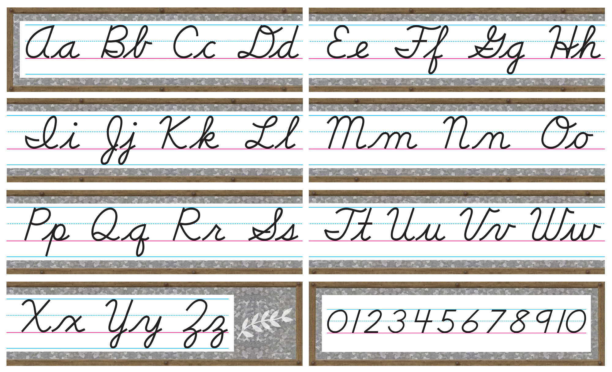 Cursive Letters Chart Printable