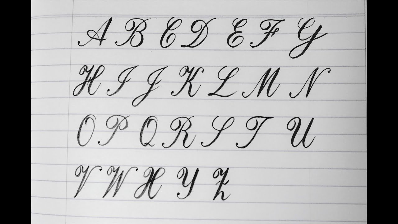 How To Write Cursive Letters In English