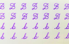 Letter B - Learn To Write Cursive Calligraphy Letter B