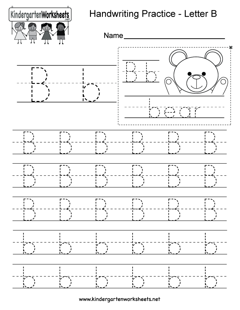 Printable Letter B Tracing Worksheets For Preschool 