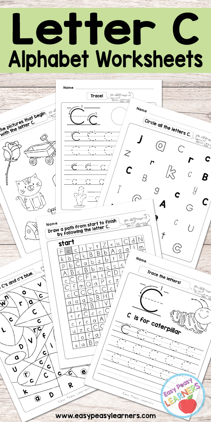 Letter C Worksheets - Alphabet Series - Easy Peasy Learners inside Letter C Worksheets Free