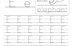 Letter E Writing Practice Worksheet - Free Kindergarten regarding Letter E Worksheets Printable