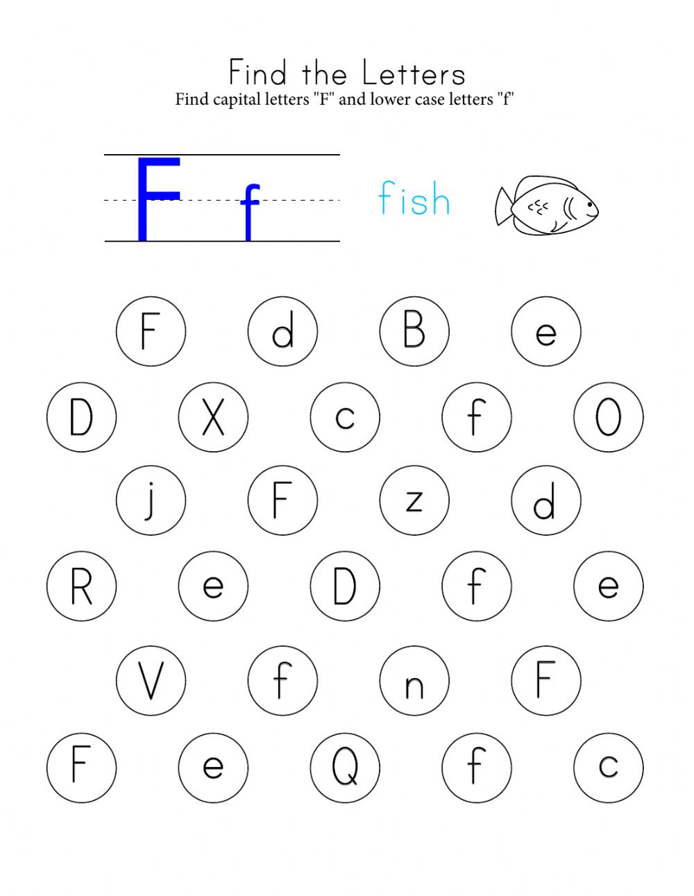 Letter F Worksheets Free Printable Printable Word Searches