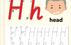 Letter H Tracing Alphabet Worksheets within Letter H Alphabet Worksheets