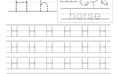 Letter H Writing Practice Worksheet - Free Kindergarten inside Letter H Alphabet Worksheets