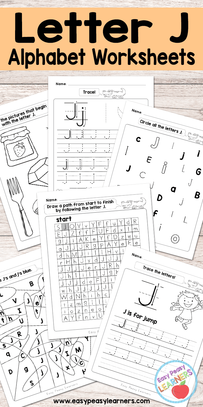 Letter J Worksheets - Alphabet Series - Easy Peasy Learners with Letter M Worksheets For Kindergarten Free