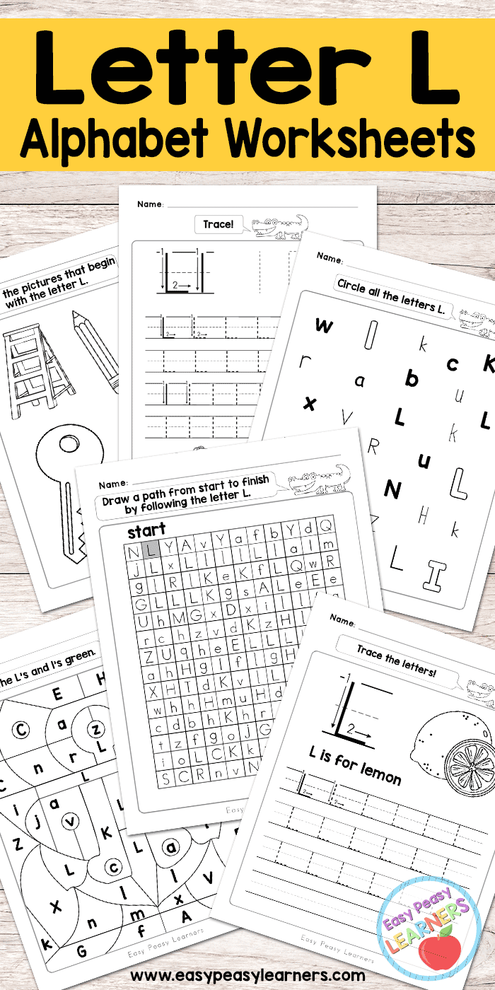 Letter L Worksheets - Alphabet Series - Easy Peasy Learners