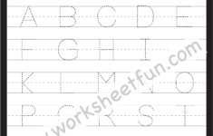 Letter Tracing Worksheet – Capital Letters / Free Printable