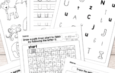 Letter U Worksheets - Alphabet Series - Easy Peasy Learners for Letter U Worksheets For Kindergarten