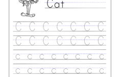 Letter Worksheets For Kindergarten Trace Dotted Letters