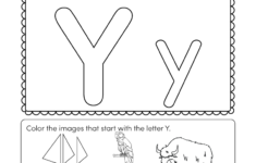 Letter Y Coloring Worksheet - Free Kindergarten English intended for Y Letter Worksheets