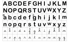 Lettres De L'alphabet À Imprimer (Capitale, Script Et