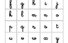 Lettres Minuscules Écriture Cursive | Lettres Cursives