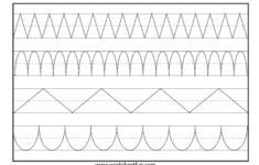 Line Tracing – 1 Worksheet | Tracing Worksheets Free, Shape