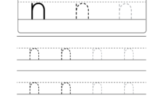 Lowercase Letter &quot;n&quot; Tracing Worksheet - Doozy Moo