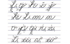 Math Worksheet : Practice Cursive Alphabet Template