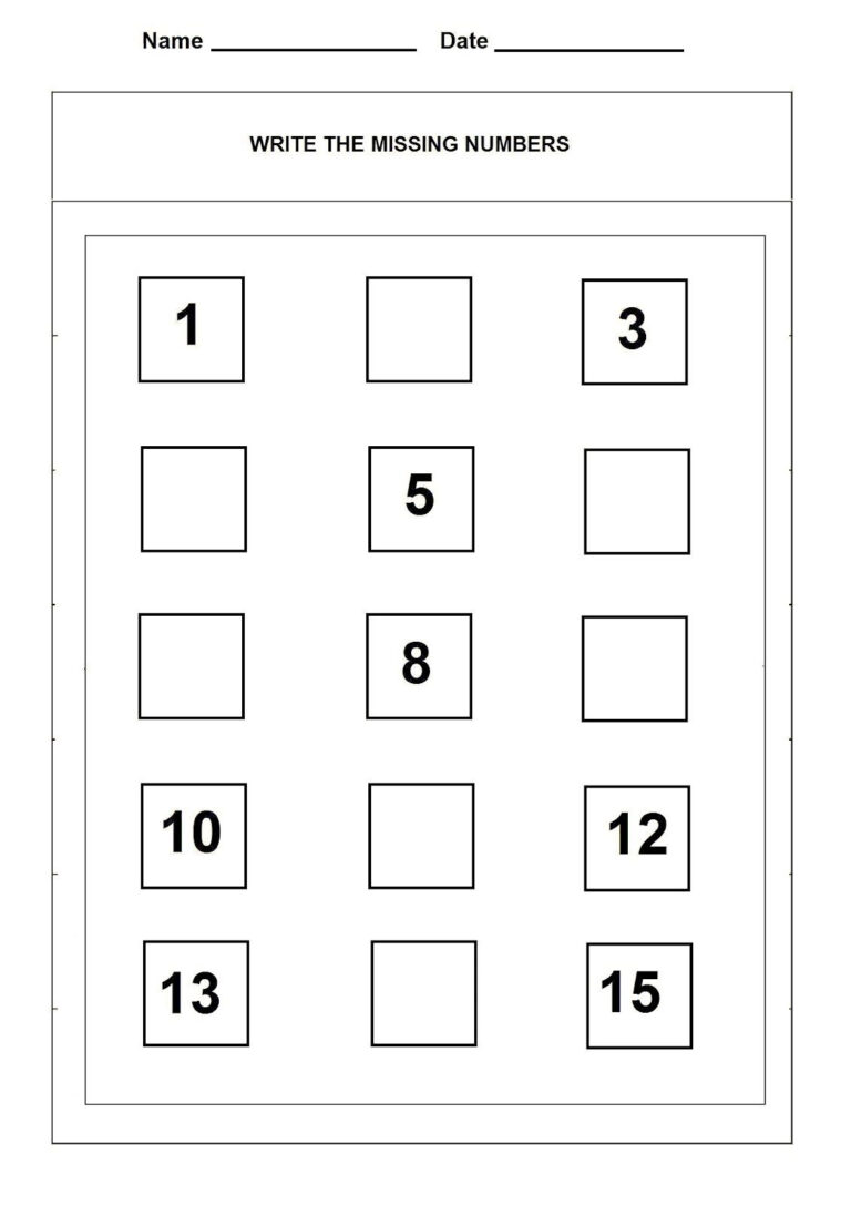 Number 15 Worksheet For Numbering Lesson Preschool AlphabetWorksheetsFree