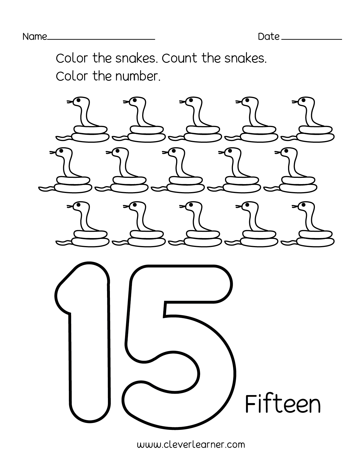 Number 15 Tracing Worksheet AlphabetWorksheetsFree