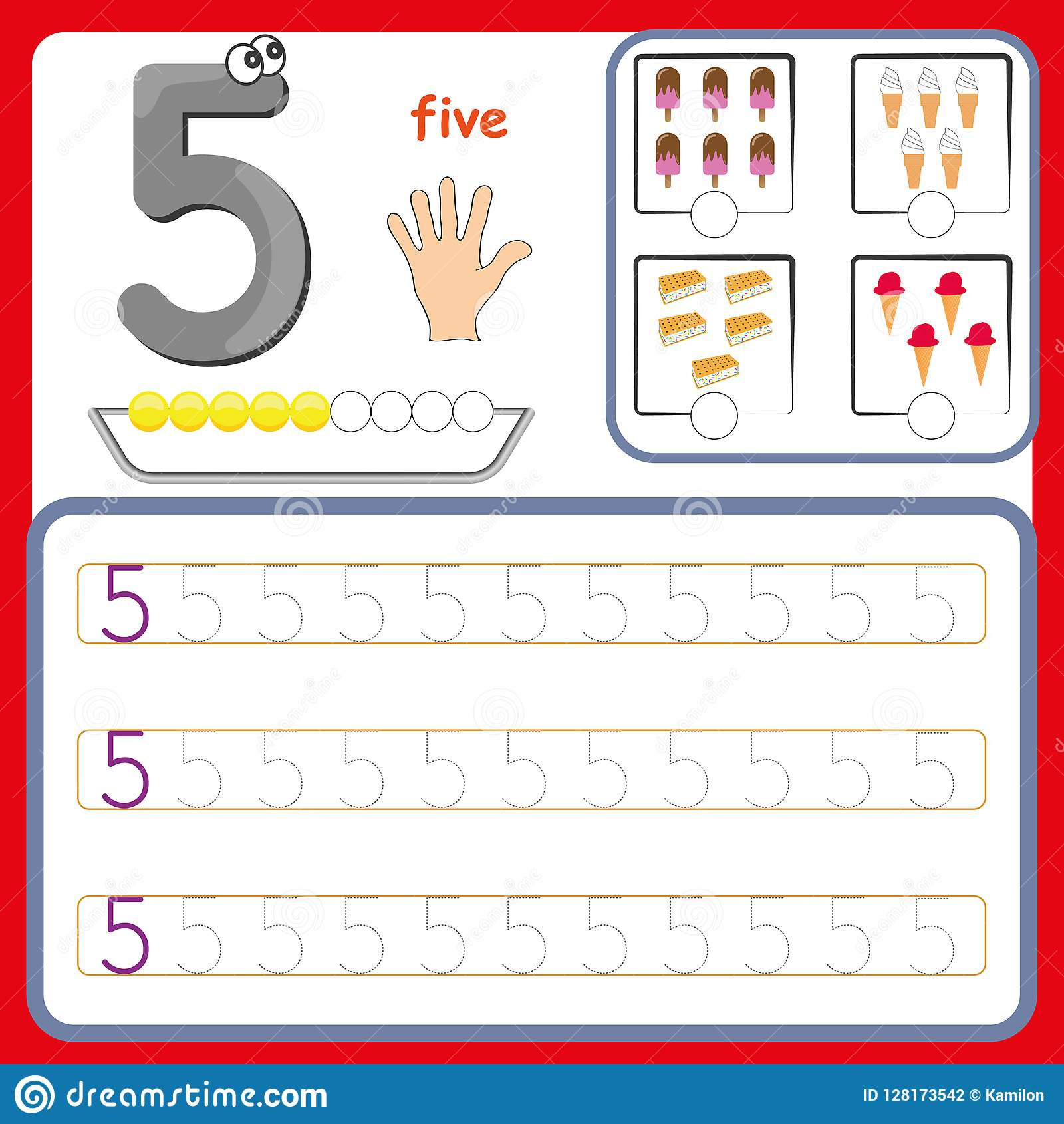 Preschool Number Tracing Worksheet AlphabetWorksheetsFree