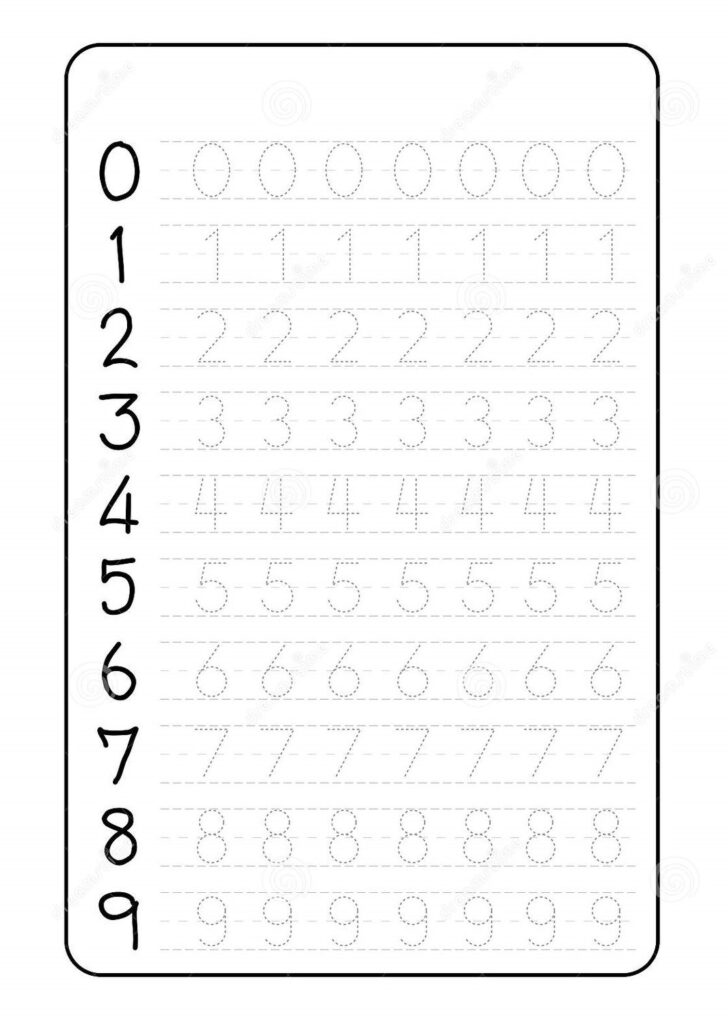 Number Trace Worksheets Tracing For Preschool Grade Word AlphabetWorksheetsFree