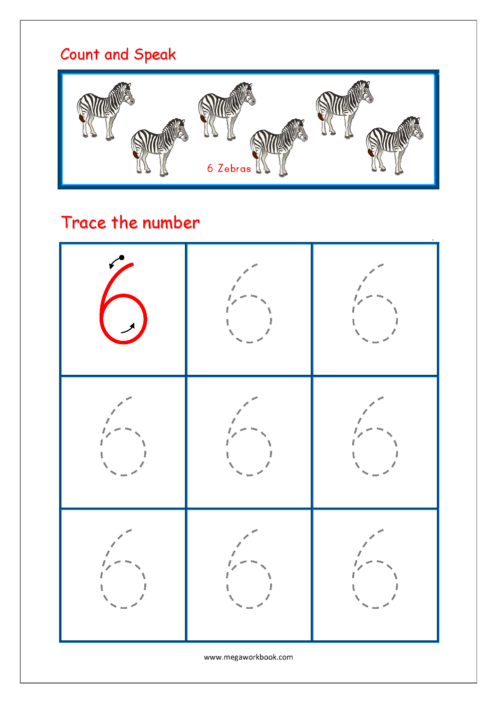 Tracing The Number 6