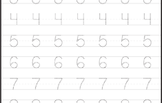 Number Tracing Worksheets For Kindergarten- 1-10 – Ten