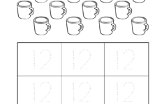 Number Twelve Writing, Counting And Identification Printable