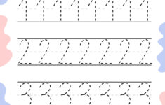 Numbers 1 2 3 Tracing Practice Worksheet