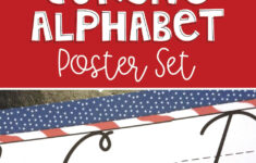 Patriotic Cursive Alphabet Banner | Cursive Alphabet