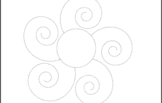 Picture Tracing – Flower – Spiral Tracing – 1 Worksheet