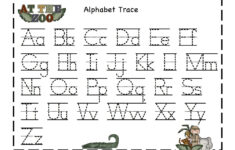 Preschool Printables At The Zoo Printable | Alphabet Tracing pertaining to Abc 123 Tracing Pages