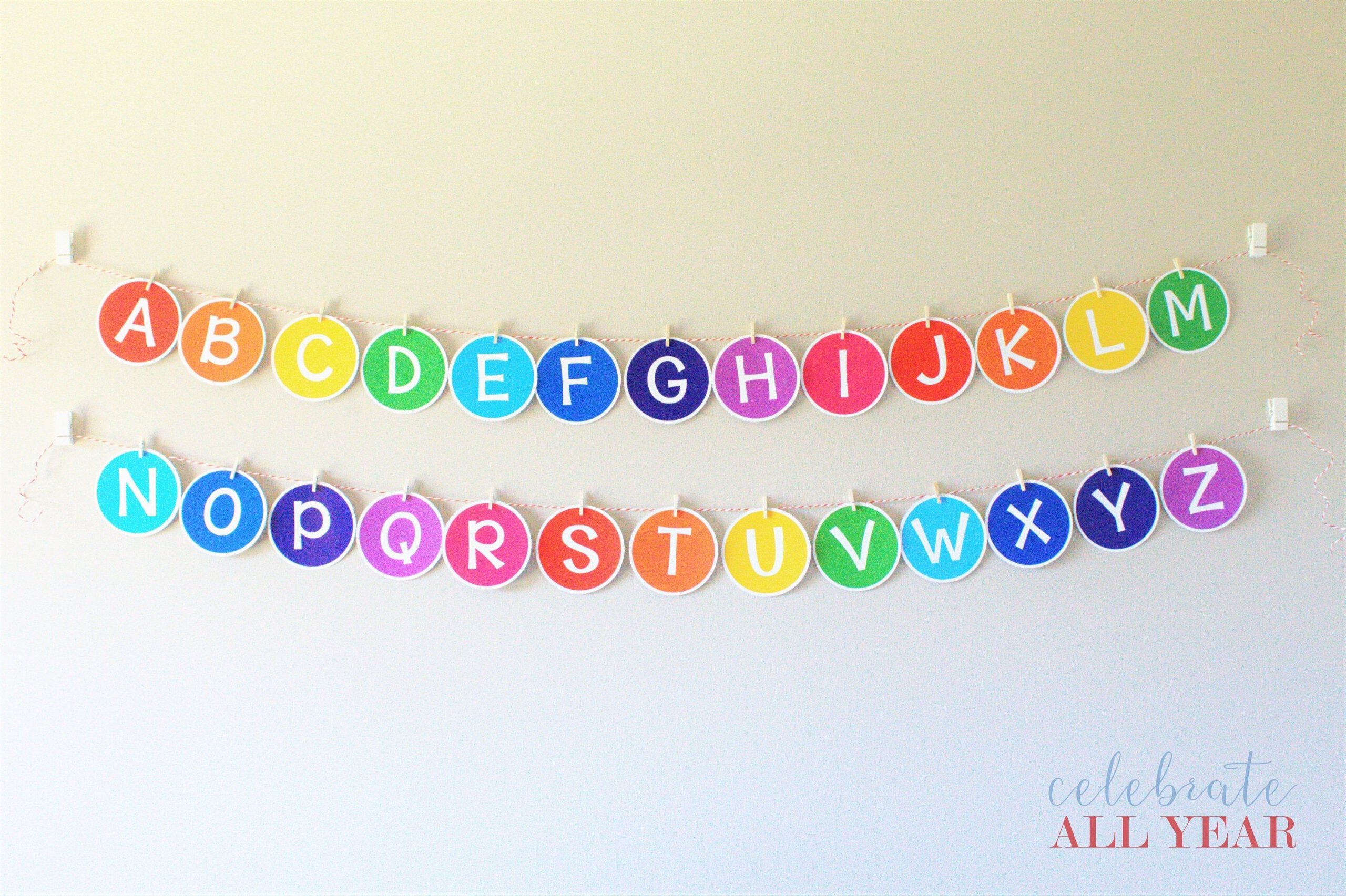 Printable Classroom Alphabet Banner Etsy In 2020 Classroom Banner Images And Photos Finder