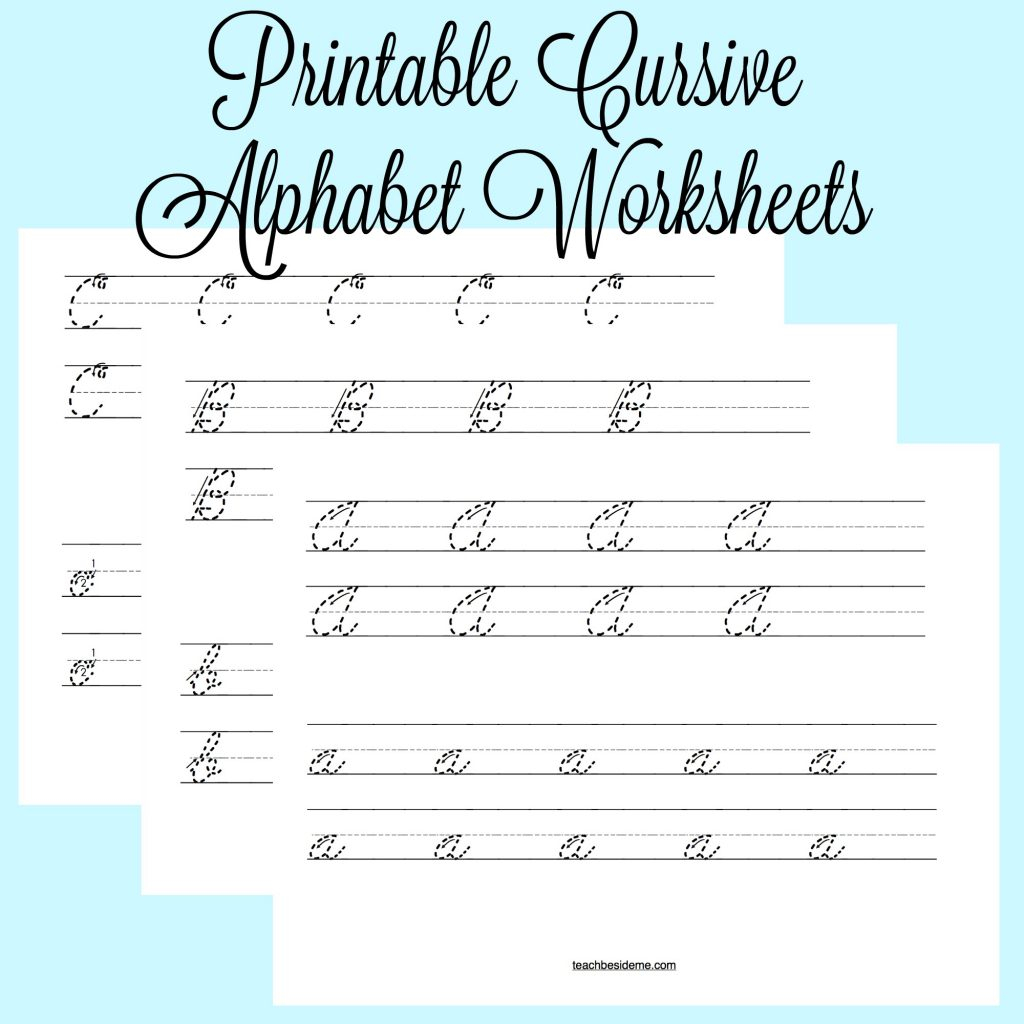 Cursive Alphabet Printable 10x8 5