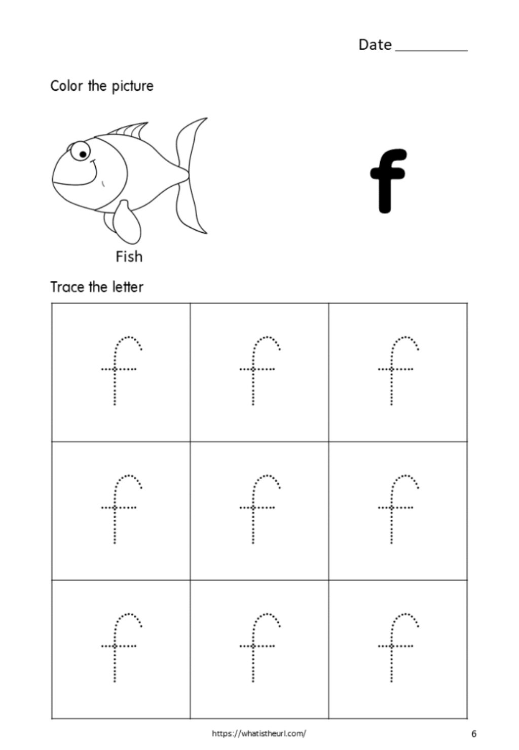 letter-f-tracing-page