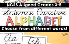 Science Alphabet Posters Cursive In 2020 | Science