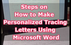 Steps On How To Make Personalized Tracing Letters Using Microsoft Word regarding Name Tracing Letters