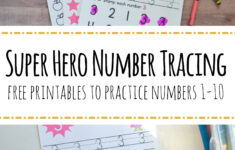 Super Hero Preschool Number Worksheets [Numbers 1-10] – Mary