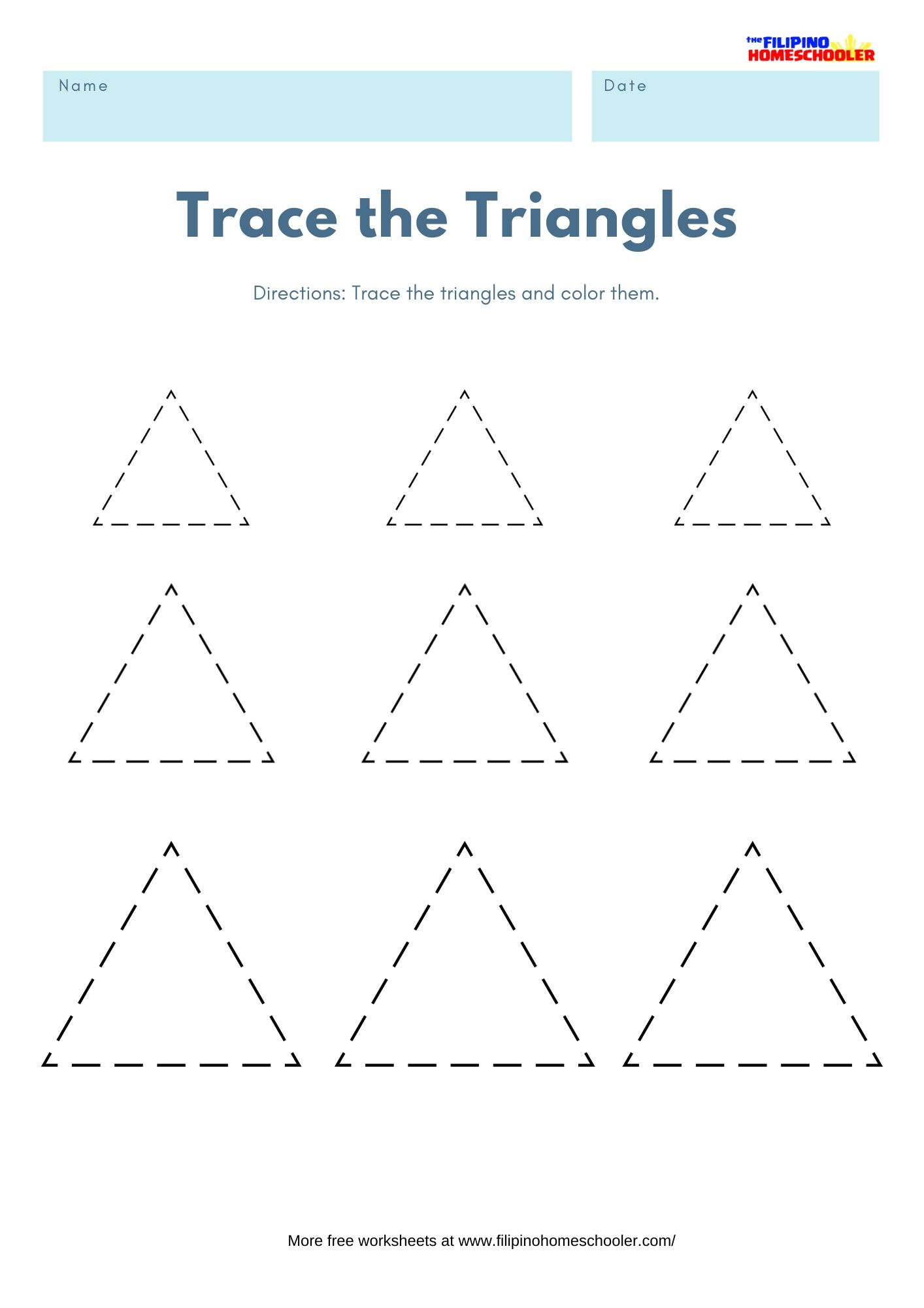 Free Printable Triangle Worksheets Printable World Holiday