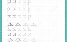 Tracing Lines. Worksheet For Kids. Trace The Pattern. Basic