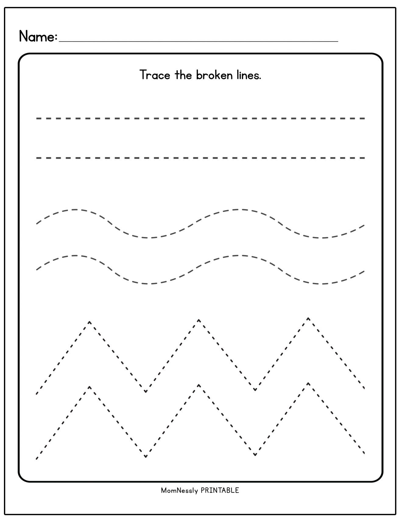 preschool line tracing worksheets alphabetworksheetsfreecom