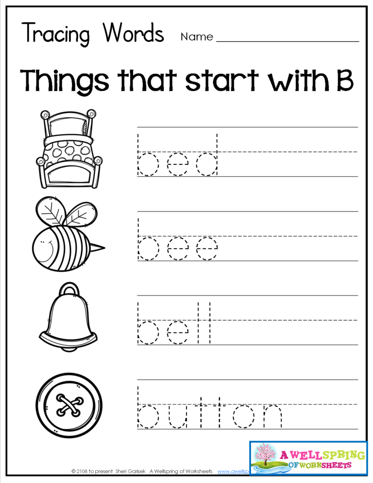 Tracing Words Things That Start With A Z Worksheets These In Name 