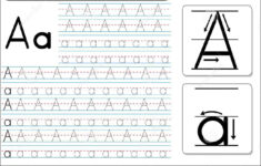 Tracing Worksheet -Aa Stock Vector. Illustration Of Alphabet