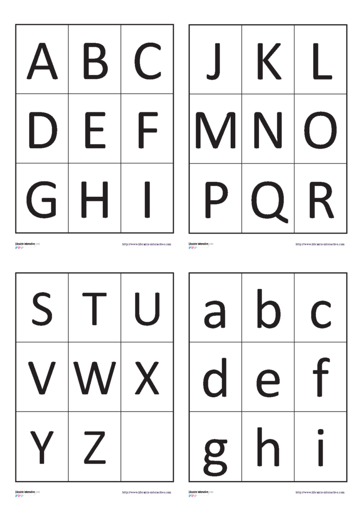 Un Jeu De Memory Avec Les Lettres En Script Minuscule Et ...