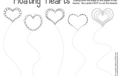 Valentine Trace Cut Printables Kids Stuffs Cutting Practice