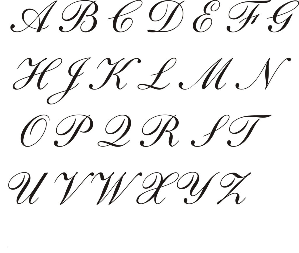 Victorian Cursive Alphabet AlphabetWorksheetsFree