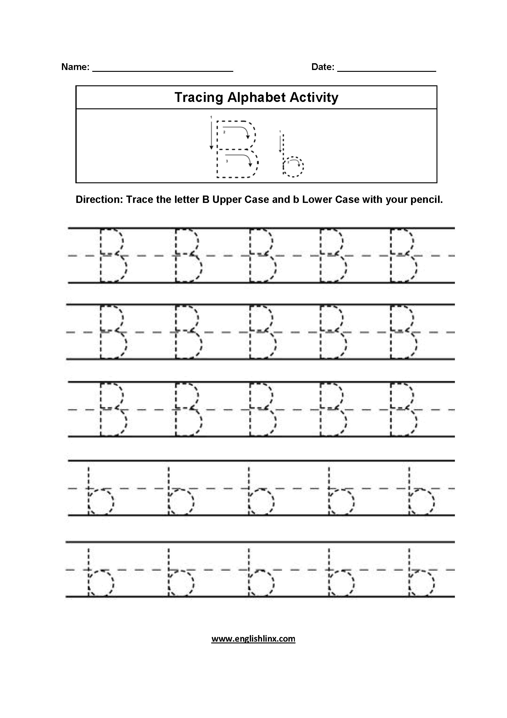 Dotted Alphabet Tracing Worksheets AlphabetWorksheetsFree
