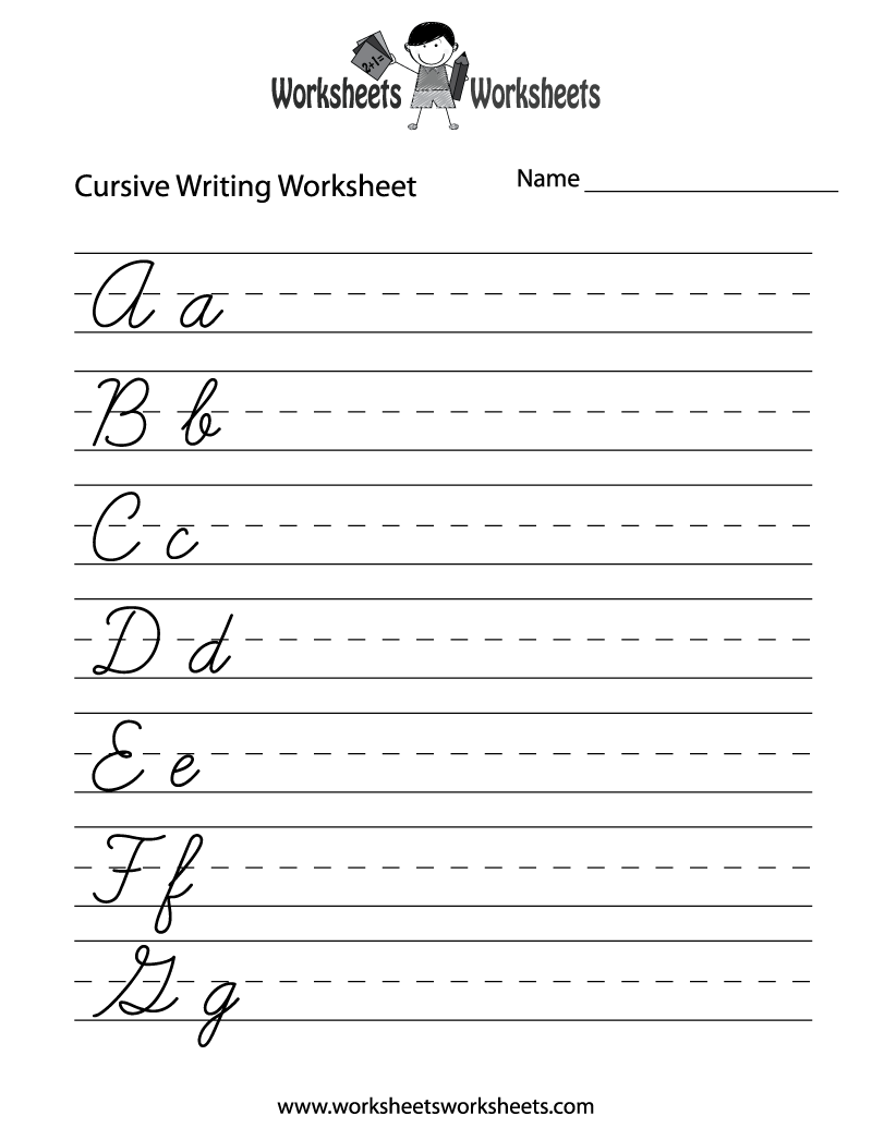Printable Cursive Alphabet Worksheets