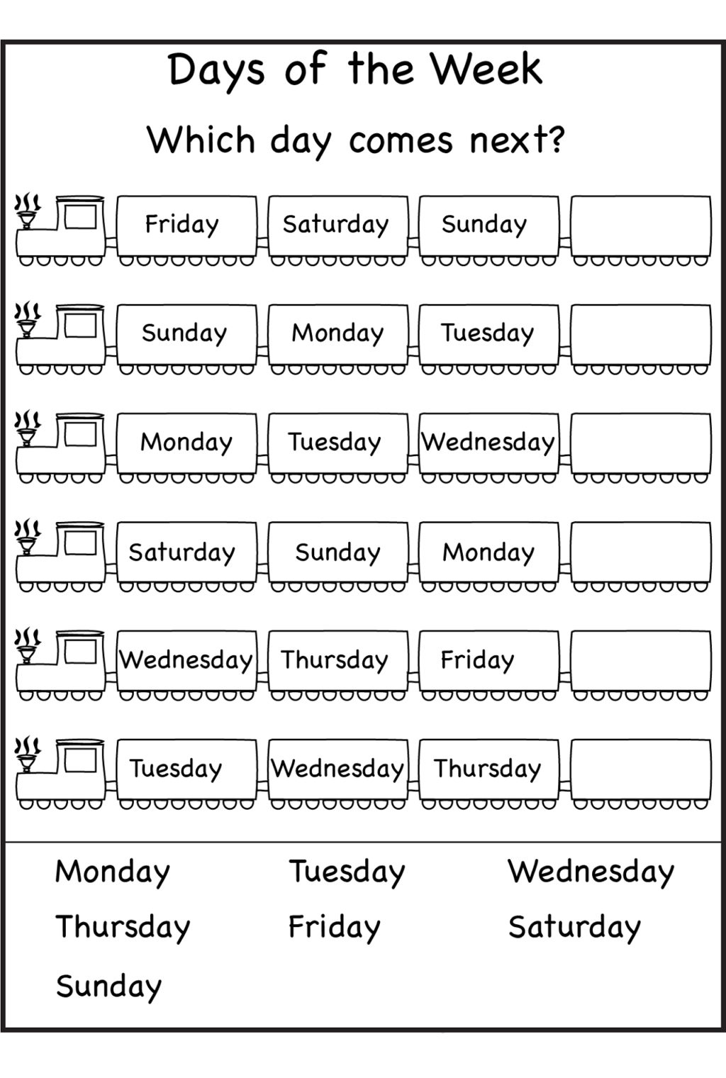 Days Of The Week Tracing Worksheets AlphabetWorksheetsFree